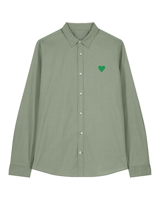 Woman Shirt Green Heart