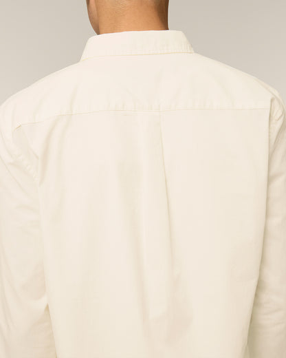 Men Shirt Green Heart Embroidery