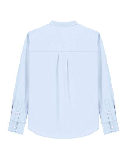 Men Shirt Green Heart Embroidery