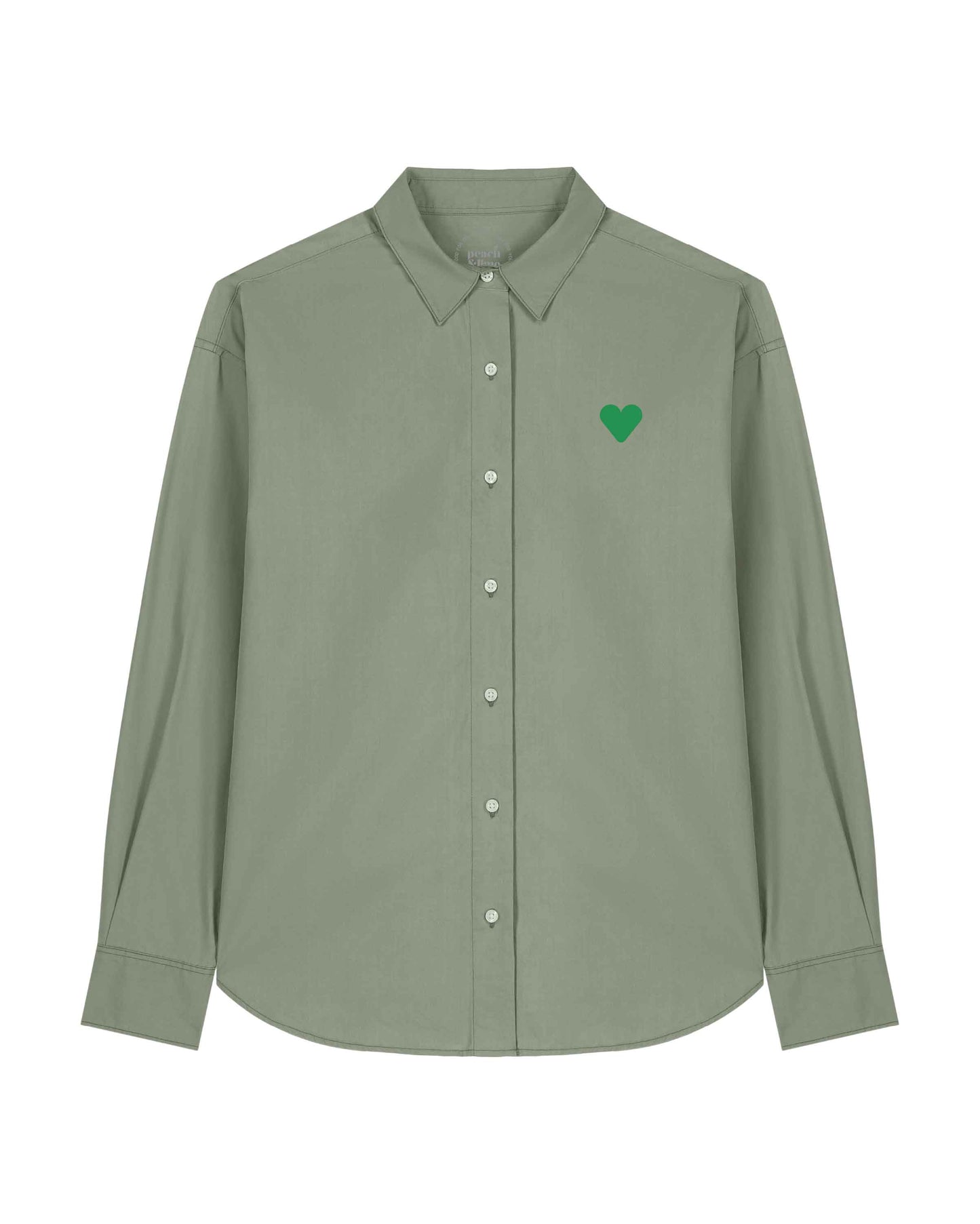Men Shirt Green Heart