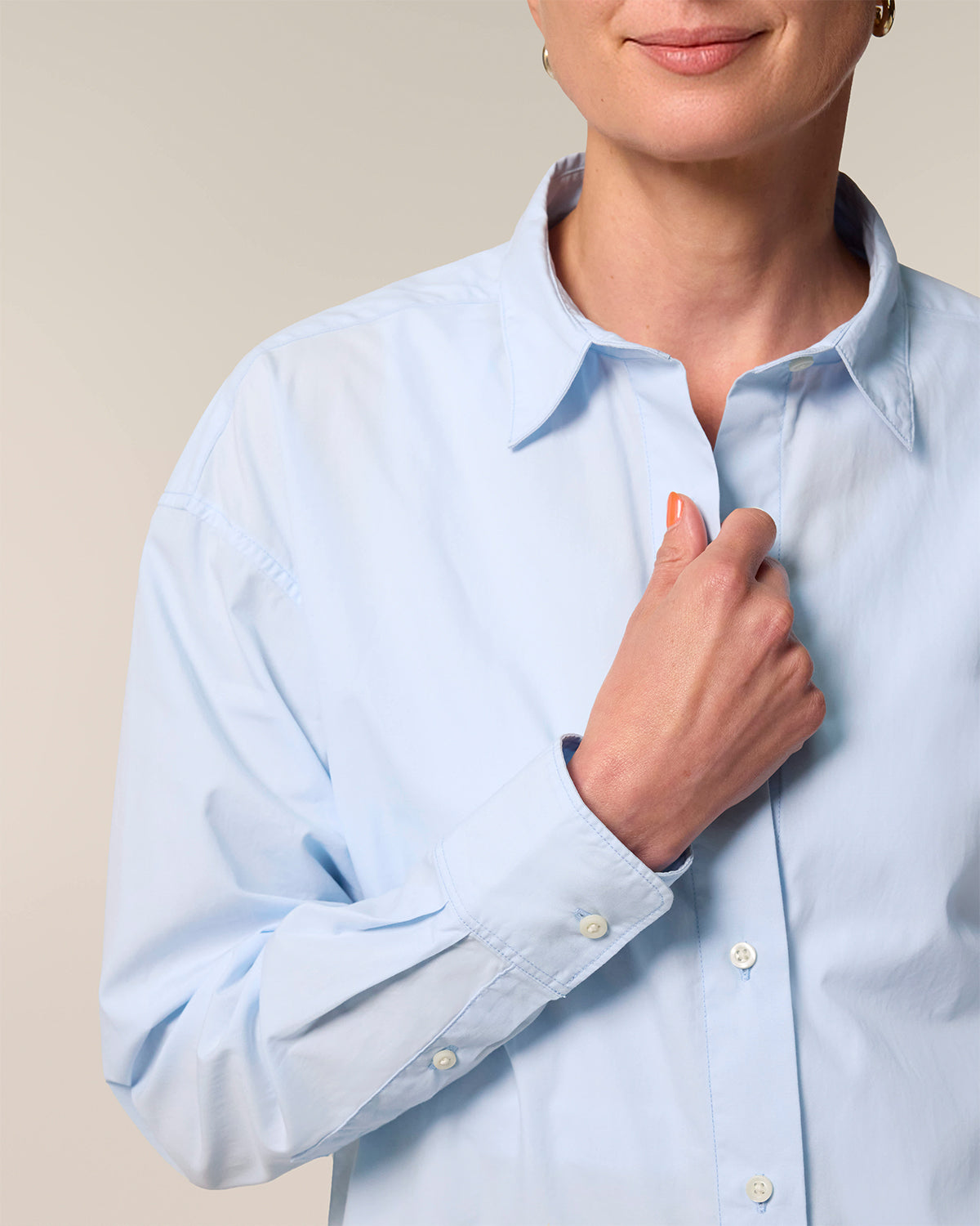 Woman Shirt Green Heart Embroidery