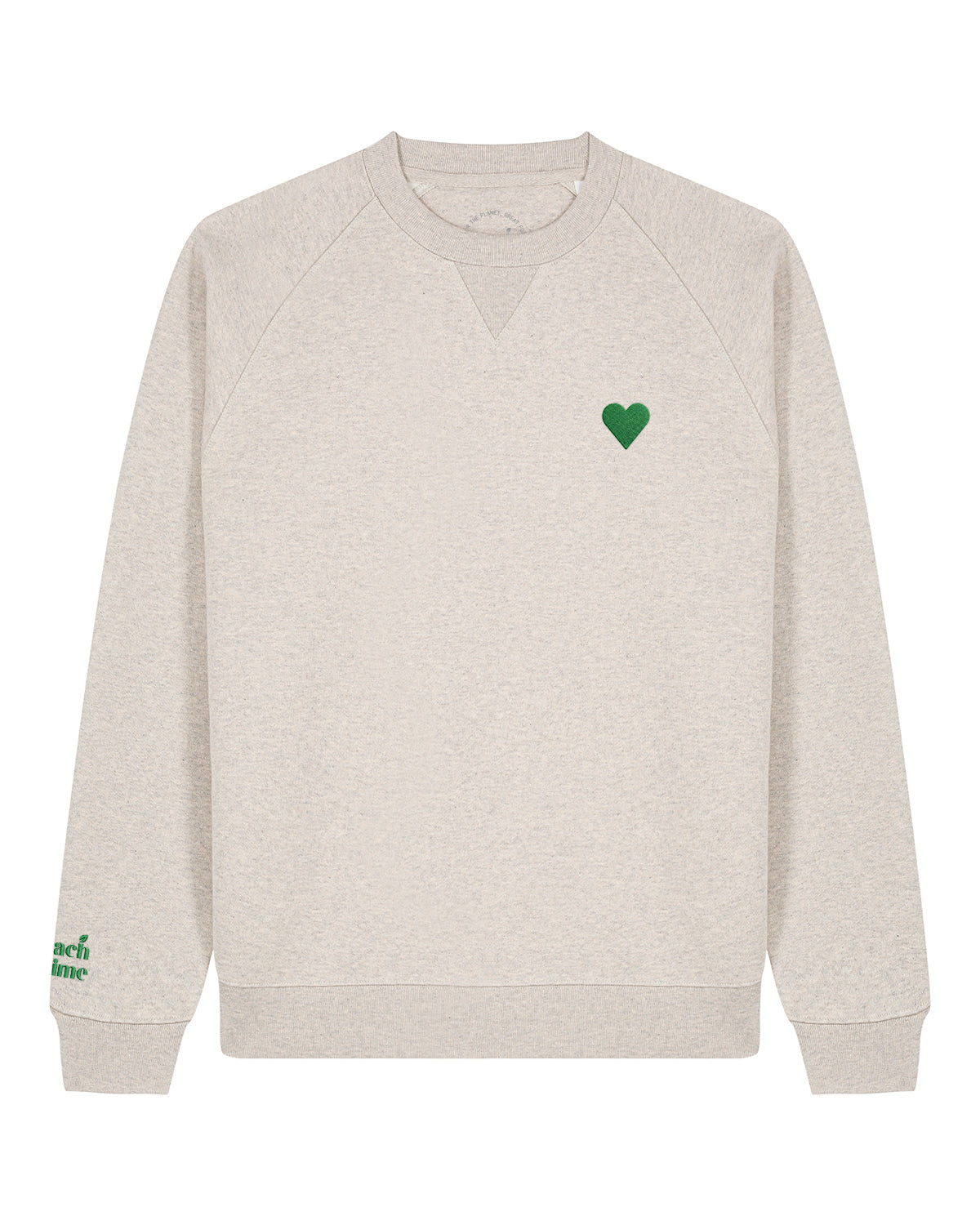 Unisex Sweatshirt Green Heart Stick