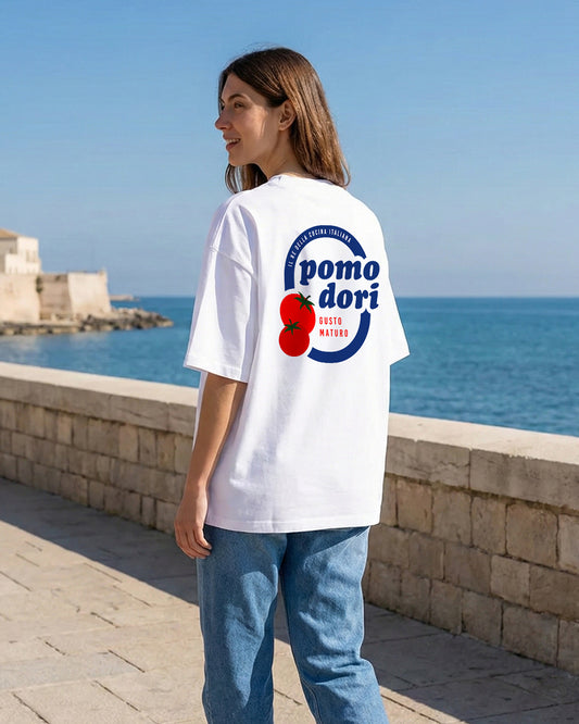 Unisex Oversized T-Shirt Pomodori Rückenprint