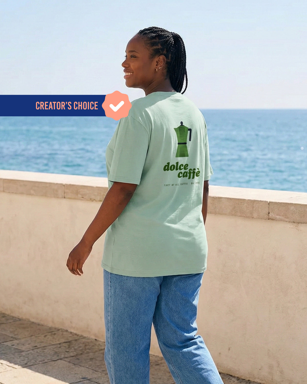 Unisex T-Shirt Dolce Caffè Rückenprint