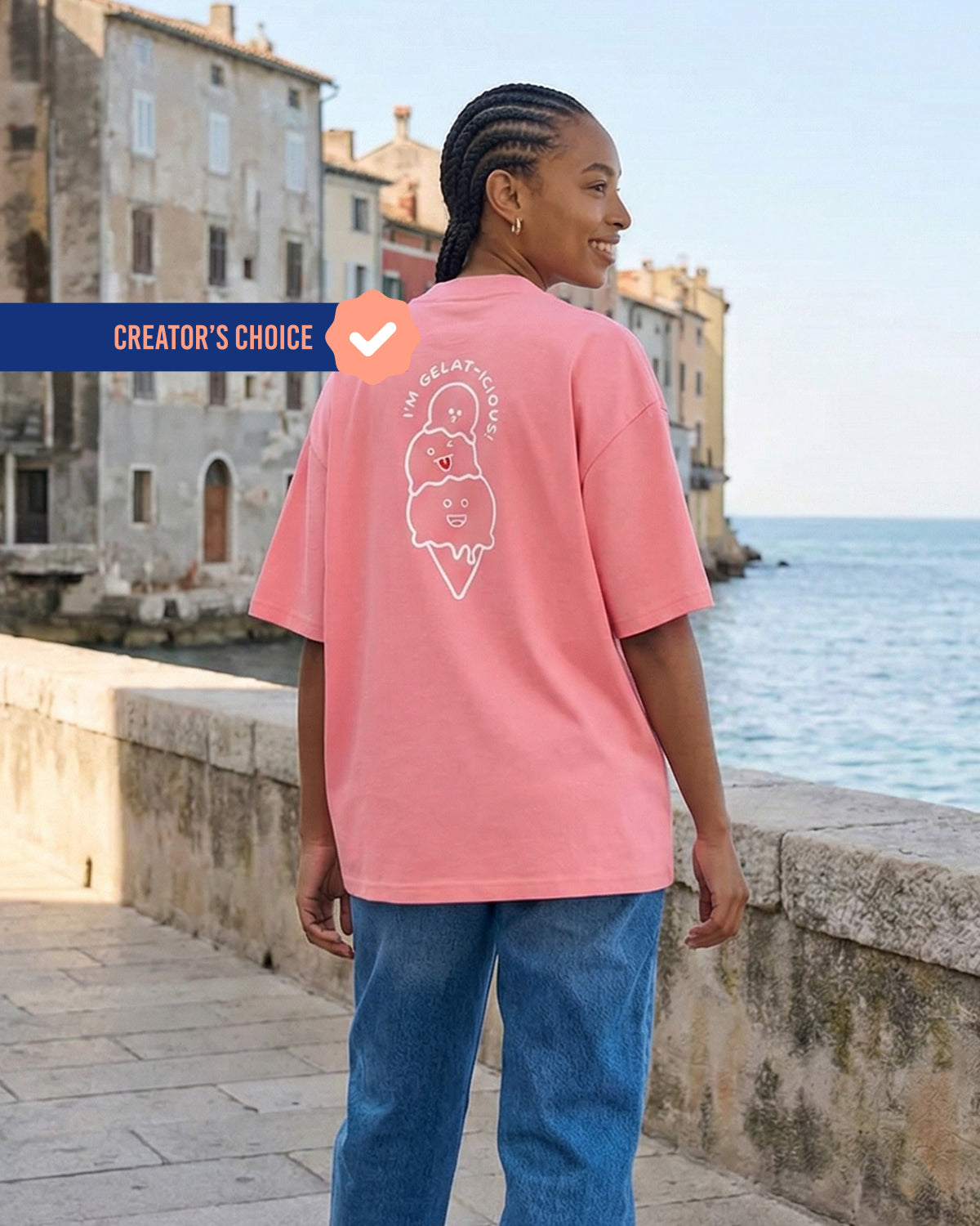 Unisex Oversized T-Shirt Gelaticious Rückenprint