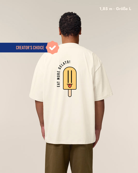 Unisex Oversized T-Shirt More Gelato Rückenprint