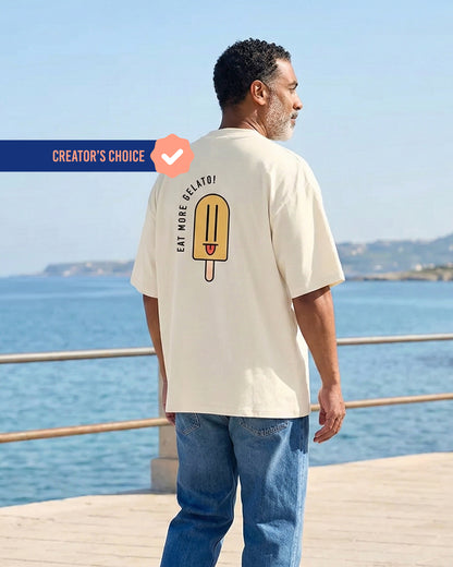 Unisex Oversized T-Shirt More Gelato Rückenprint