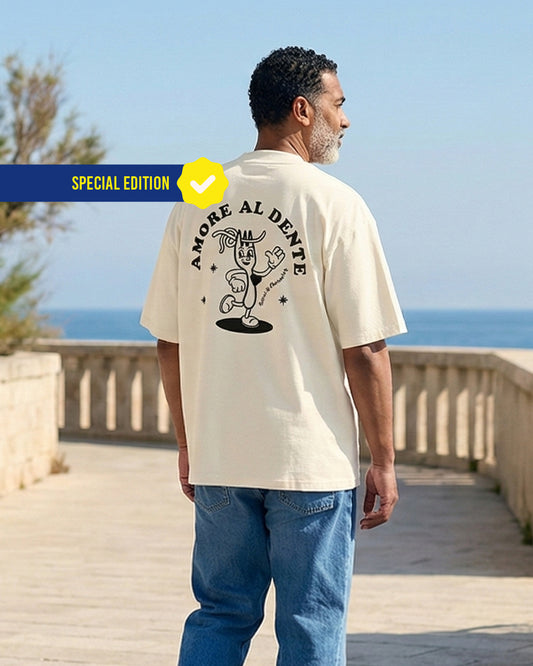 Unisex Oversized T-Shirt Amore al Dente Rückenprint & Stick