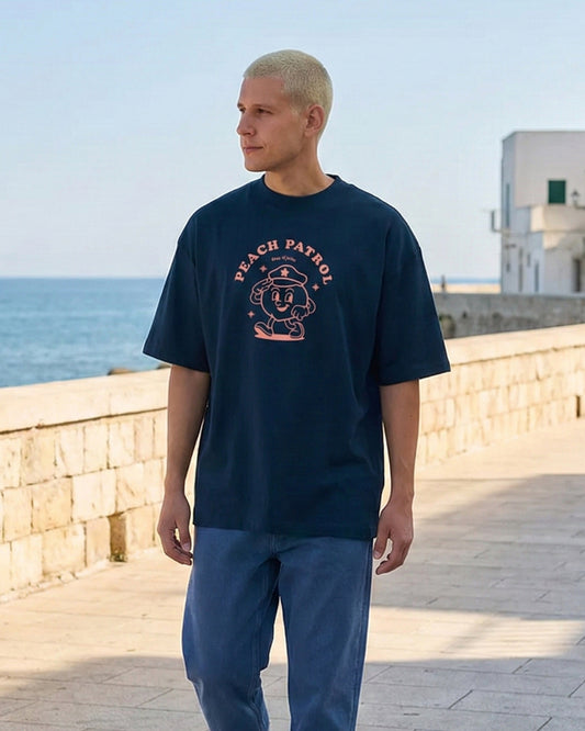 Unisex Oversized T-Shirt Peach Patrol Frontprint