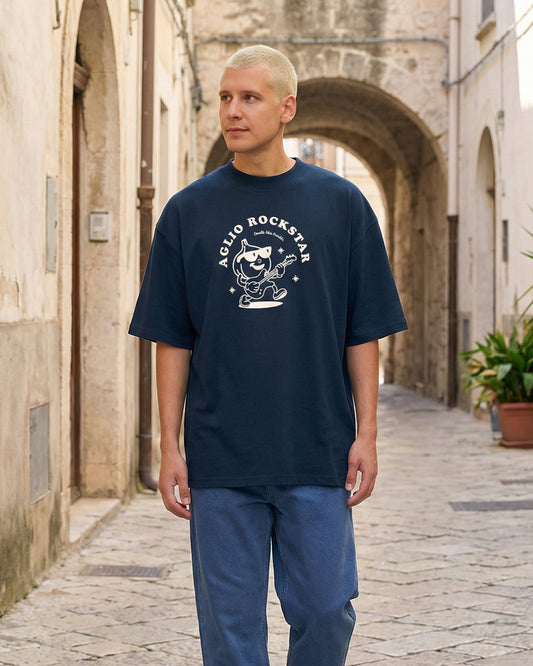 Unisex Oversized T-Shirt Aglio Rockstar Frontprint