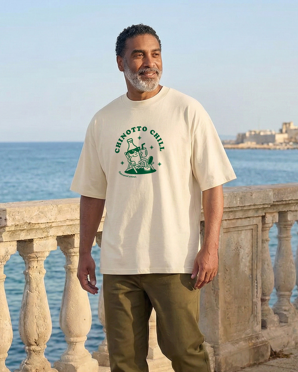 Unisex Oversized T-Shirt Chinotto Chill Frontprint