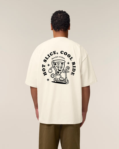 T-Shirt High Neck Backprint Pizza Rider