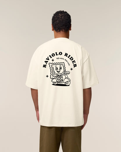 T-Shirt High Neck Backprint Raviolo Rider