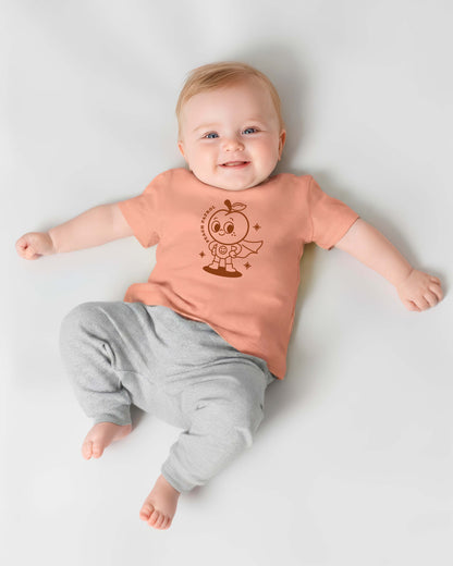 Baby T-Shirt Peach Patrol Frontprint