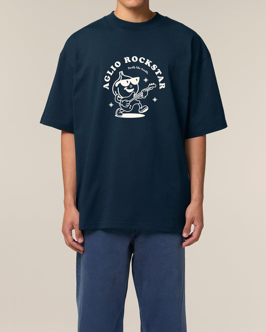 T-Shirt High Neck Frontprint Aglio Rockstar