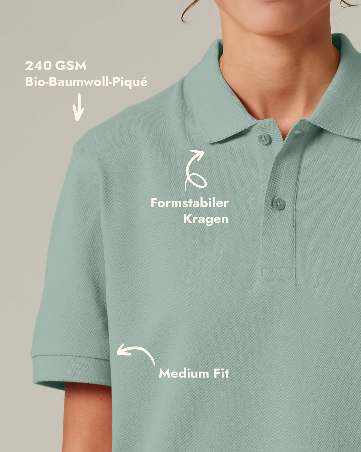 Unisex Kurzarm-Poloshirt Green Heart Stick