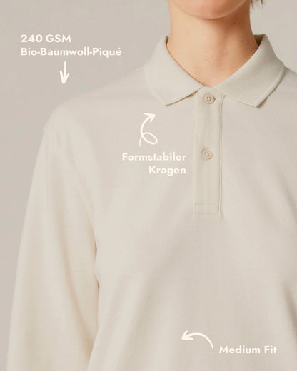 Unisex Langarm-Poloshirt Come Va Stick