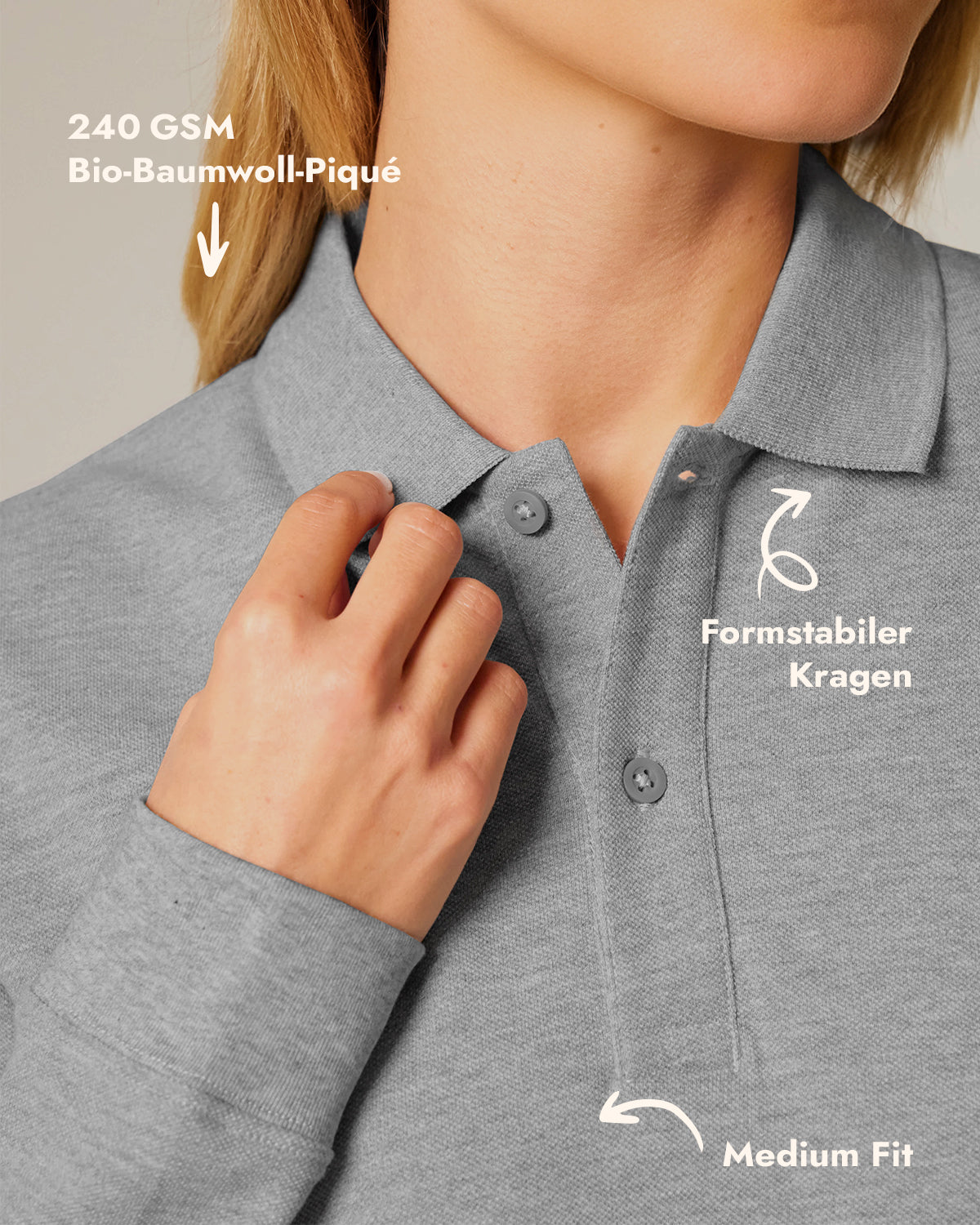 Unisex Langarm-Poloshirt Ciao Ragazzi Stick