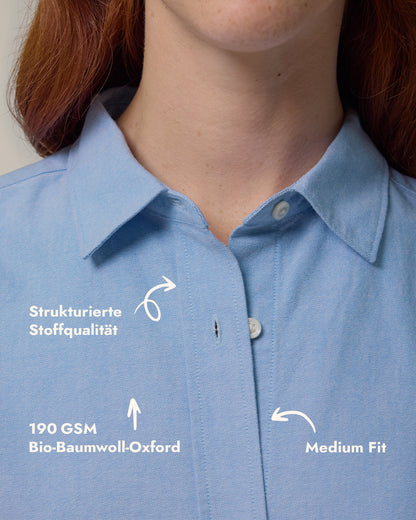 Damen Oxford Hemd Smiley Stick