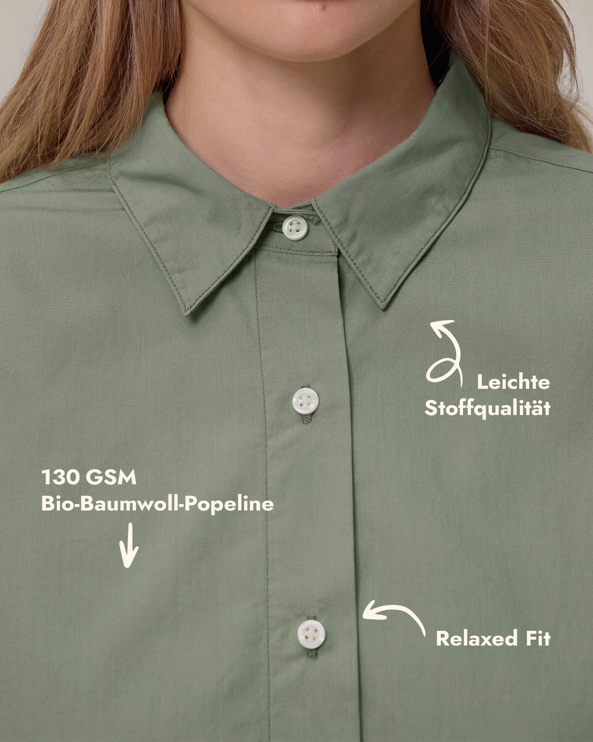 Damen Hemd Green Heart Stick